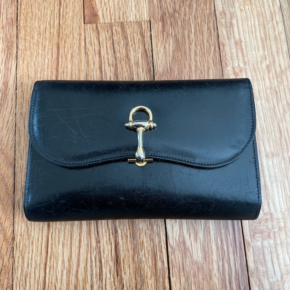 La Sella Vintage Wallet - Black Leather